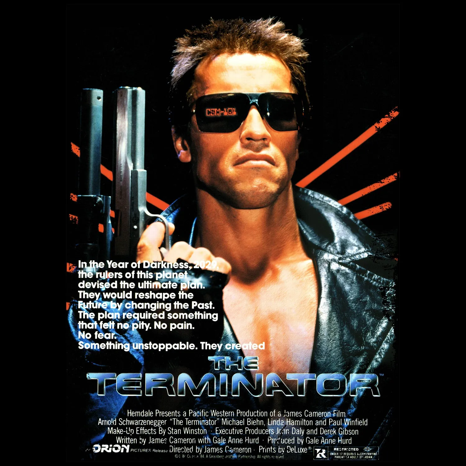 Terminator Movie Poster Official Women's T-shirt (Black)