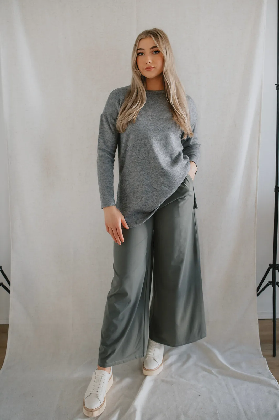 The Gia Tunic Top by NLT - Grey