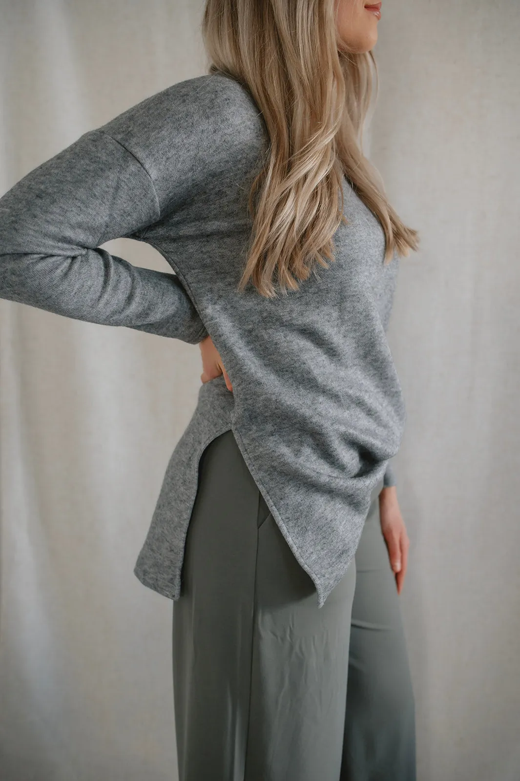 The Gia Tunic Top by NLT - Grey