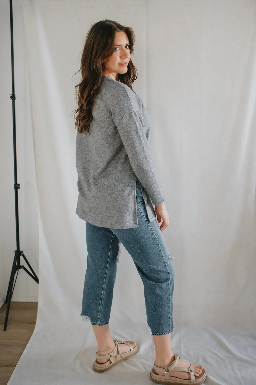 The Gia Tunic Top by NLT - Grey