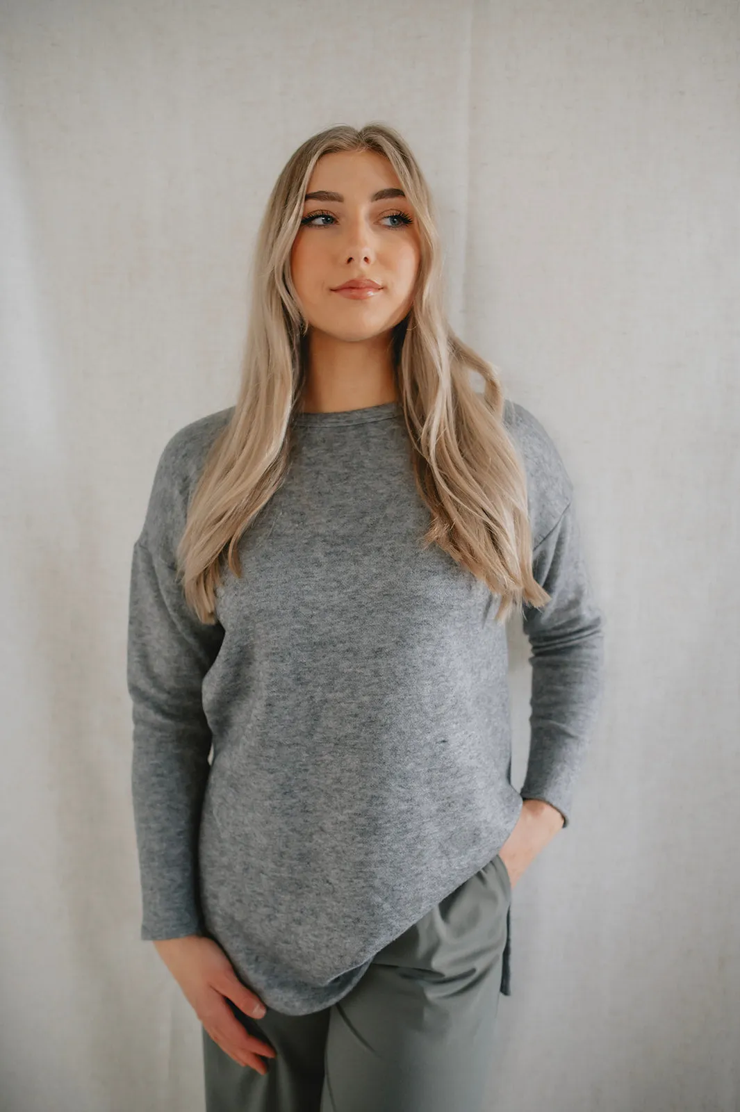 The Gia Tunic Top by NLT - Grey
