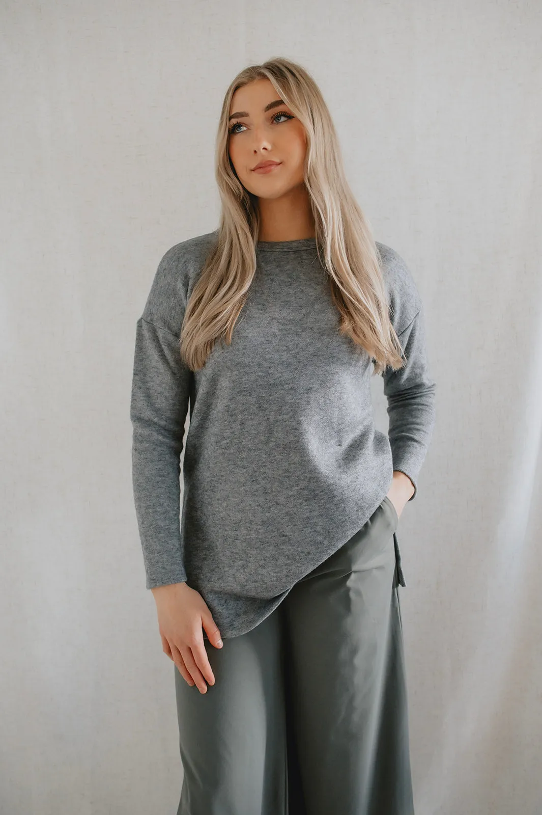 The Gia Tunic Top by NLT - Grey