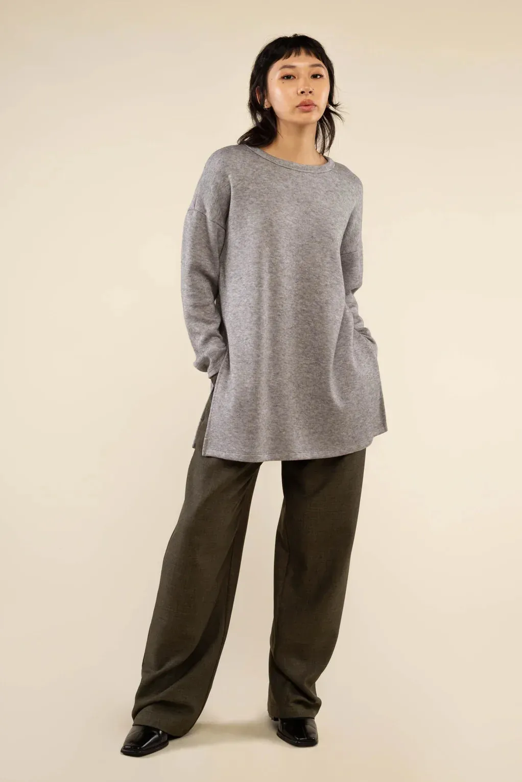 The Gia Tunic Top by NLT - Grey