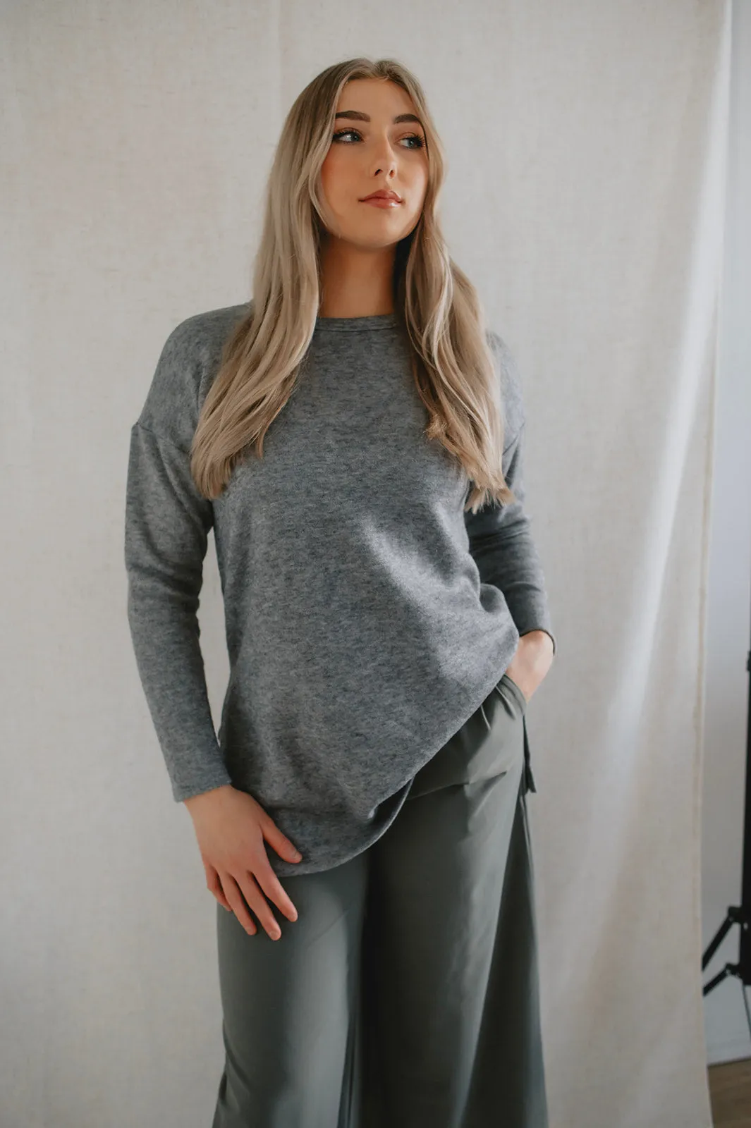 The Gia Tunic Top by NLT - Grey