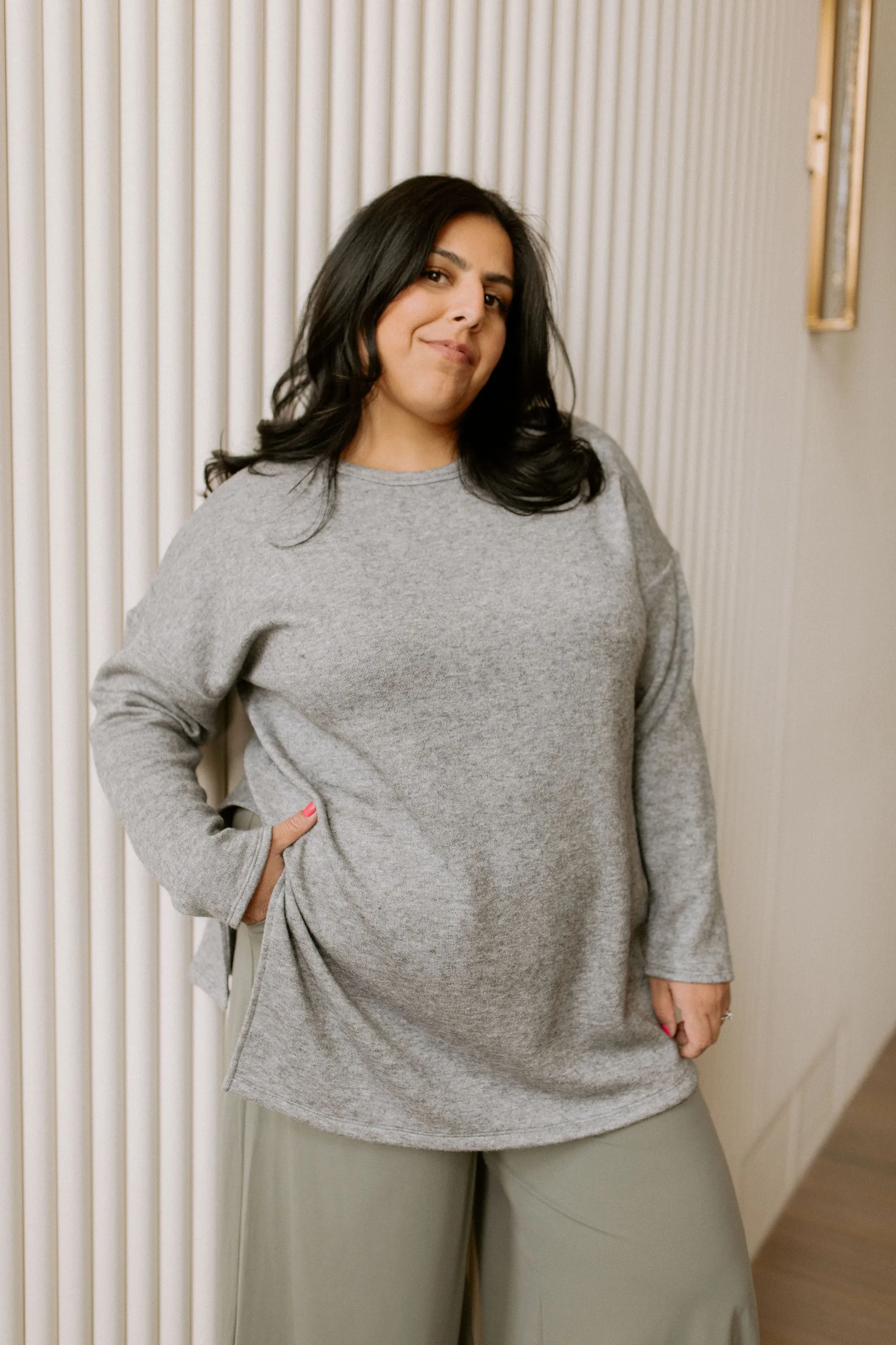 The Gia Tunic Top by NLT - Grey