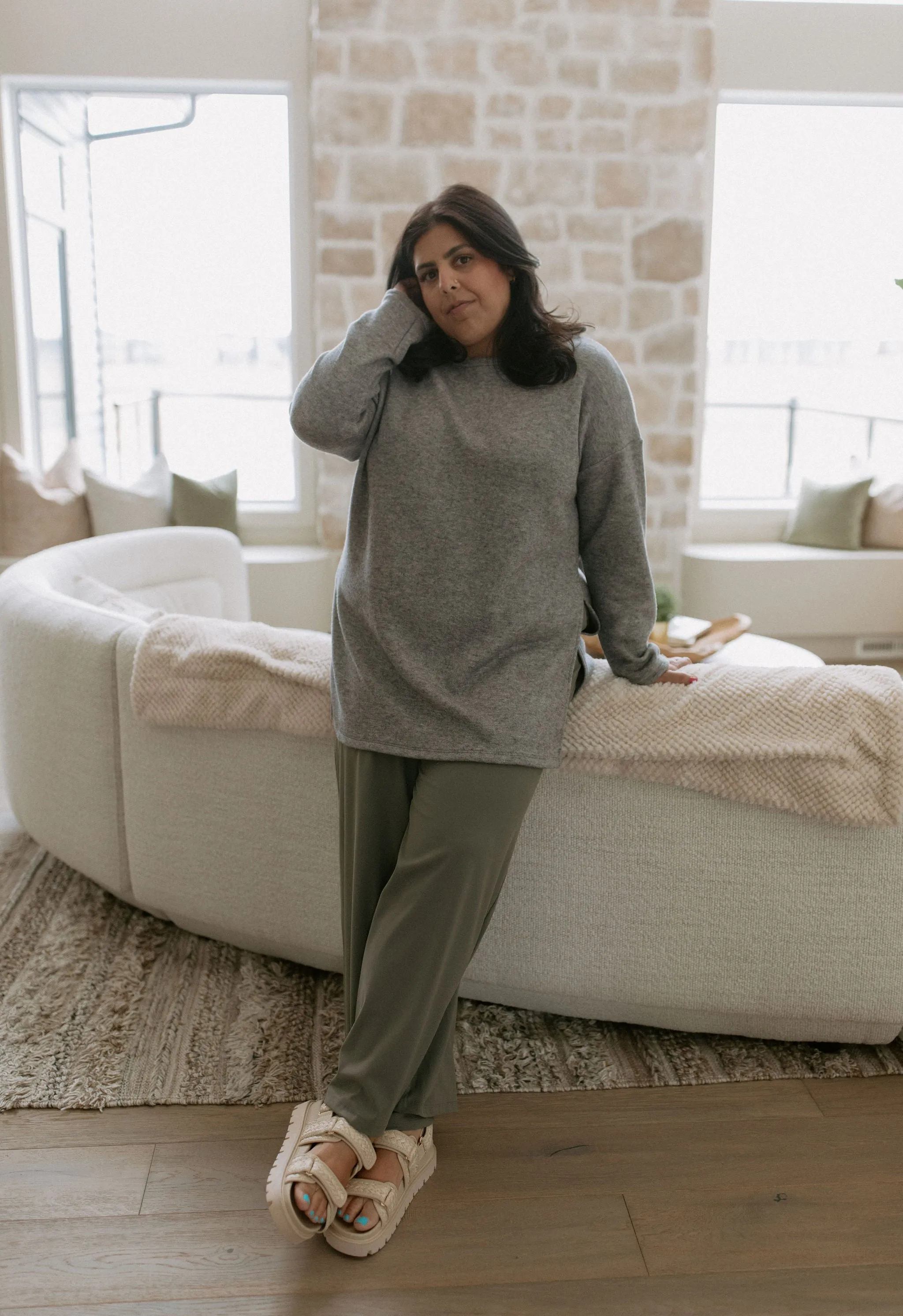 The Gia Tunic Top by NLT - Grey