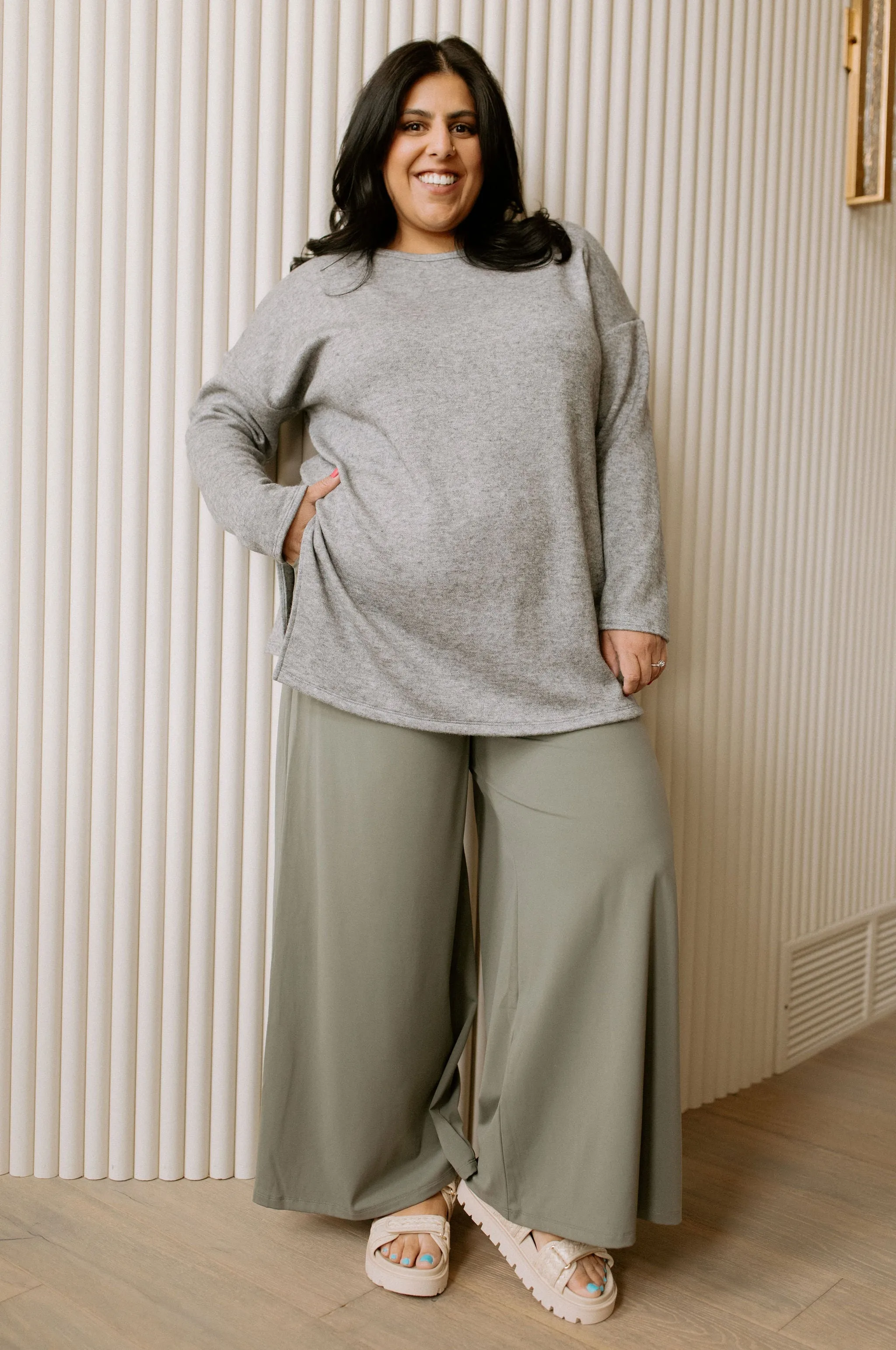 The Gia Tunic Top by NLT - Grey