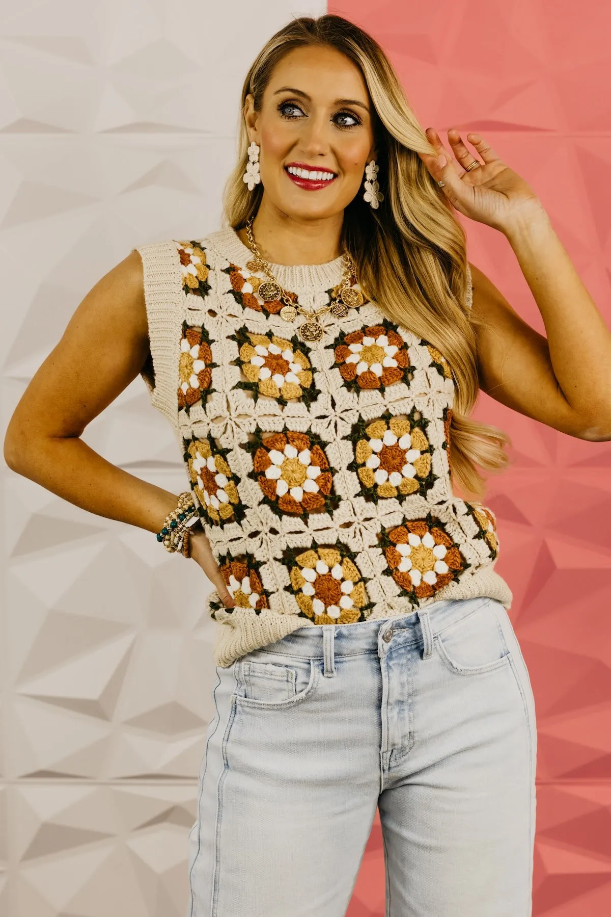 The Reynold Crochet Sweater Vest