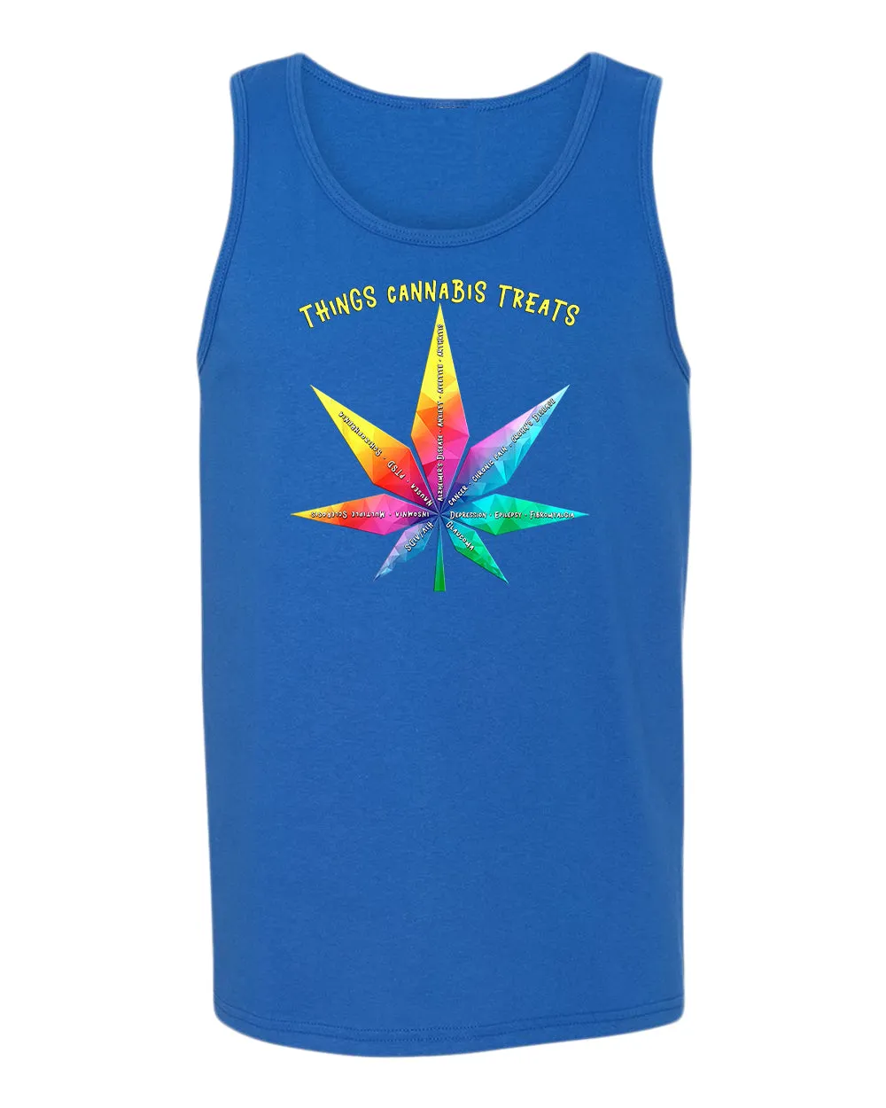 Things cannab*s treats tank top, colorful leaf tank top