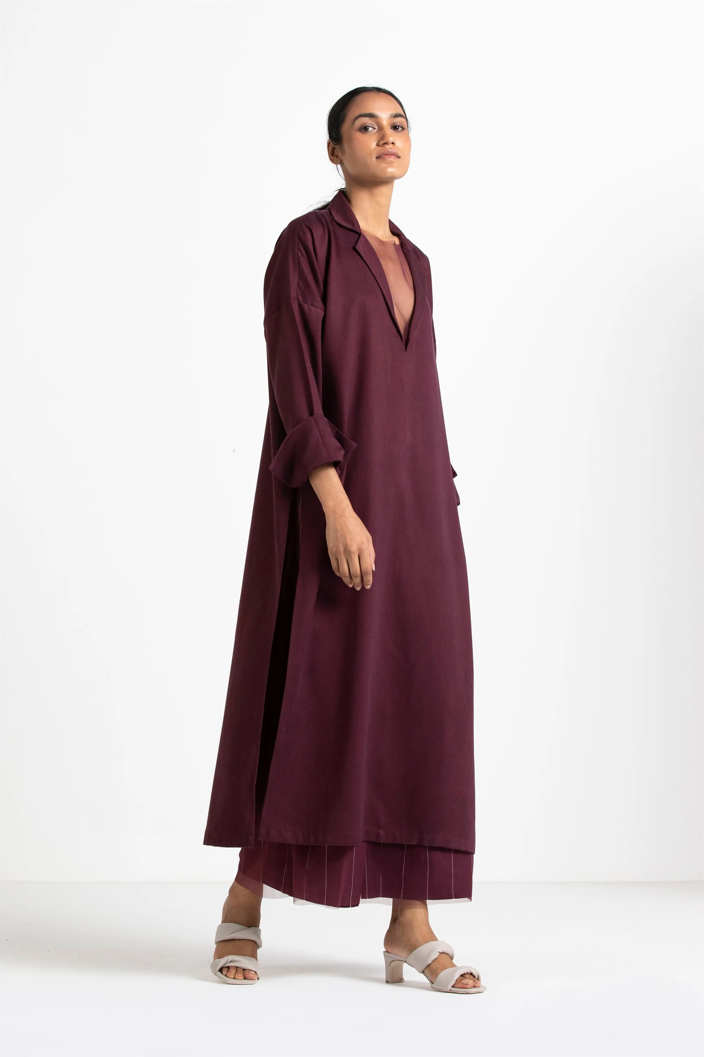 THREE   -   V-Neck Tunic Co Ord (Set Of 2)