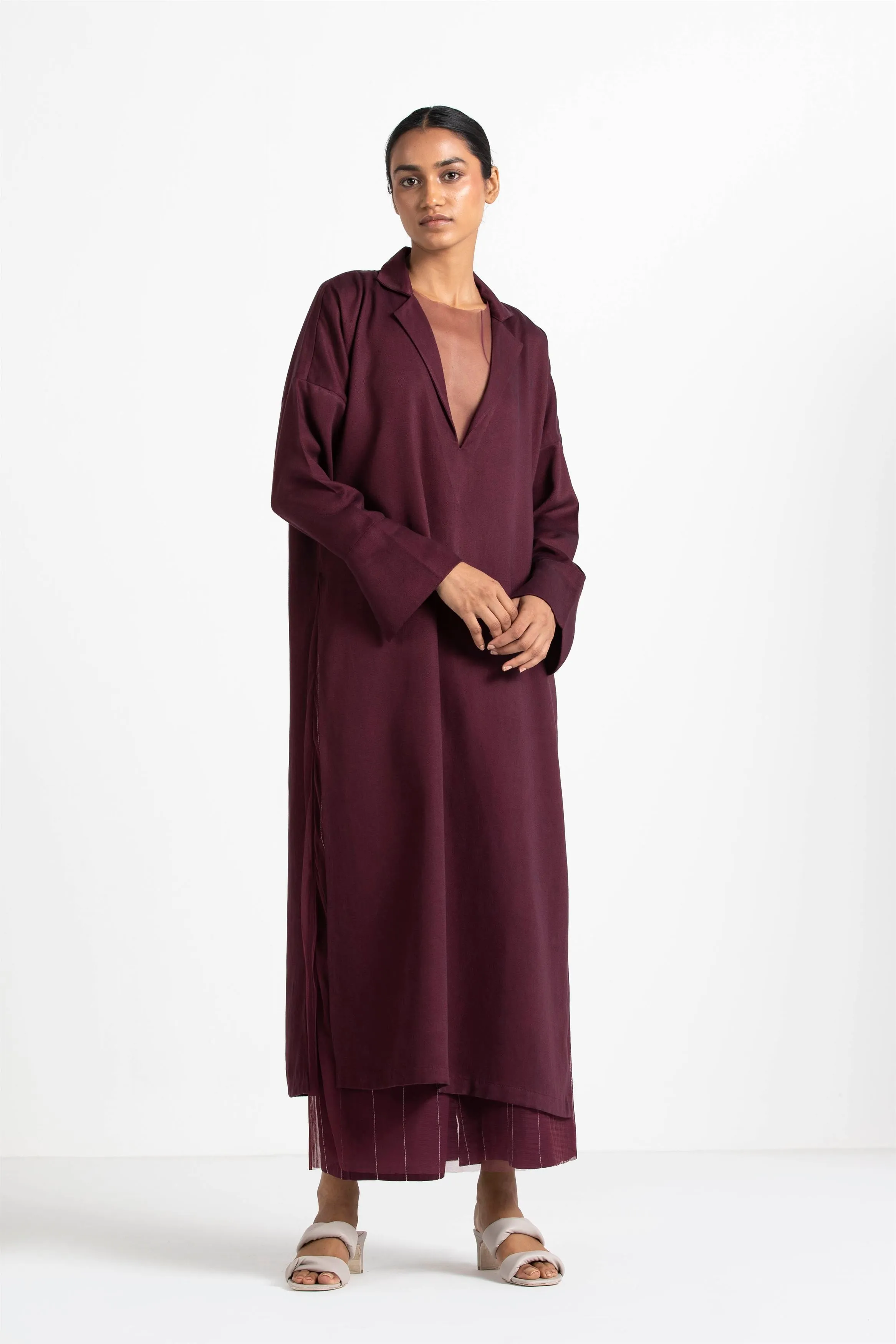 THREE   -   V-Neck Tunic Co Ord (Set Of 2)