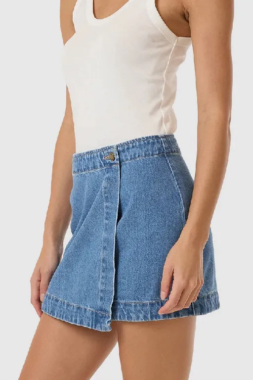 THRILLS - MARLEY WRAP SKIRT - LONG AGO BLUE