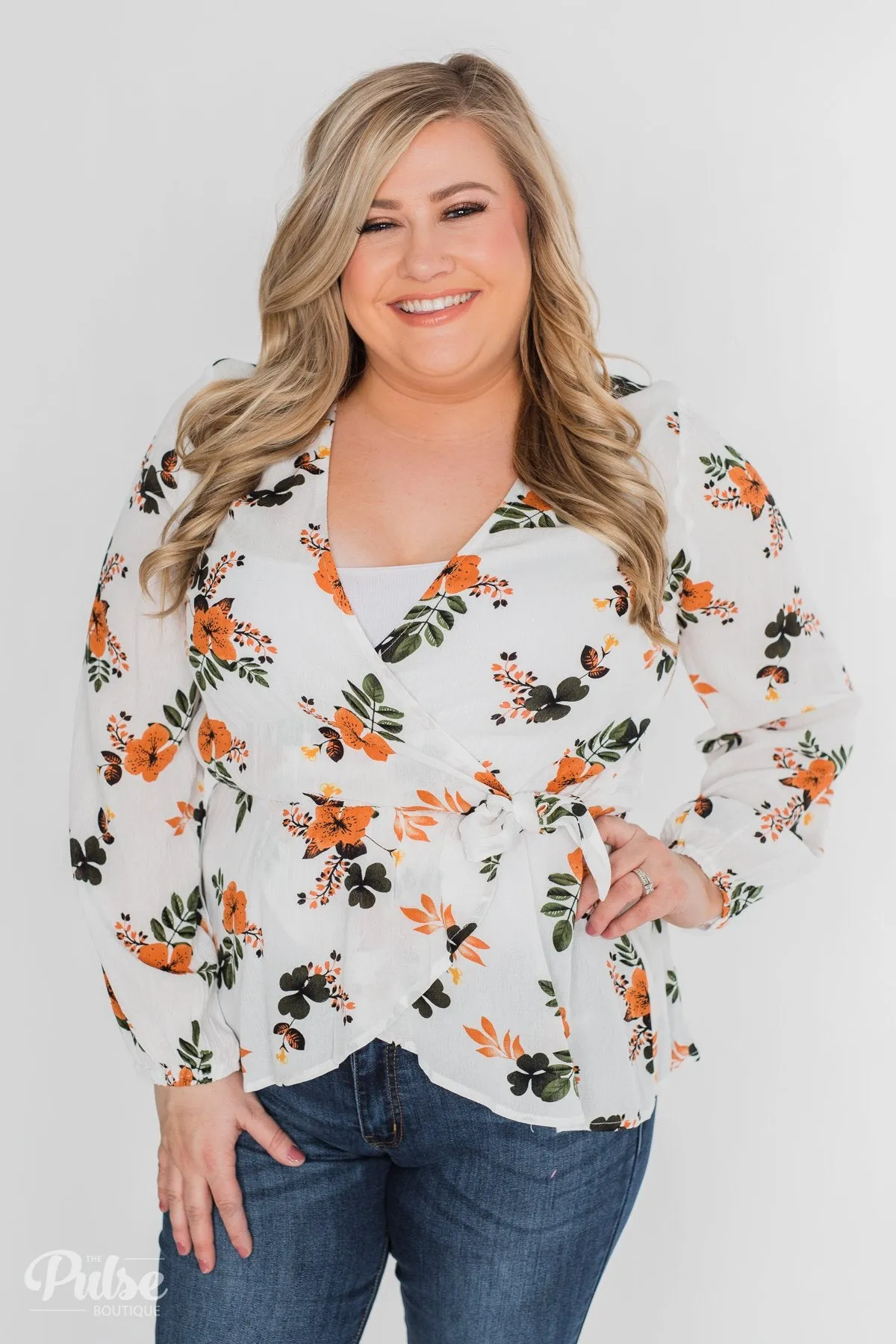 Through the Fields Long Sleeve Blouse - Ivory
