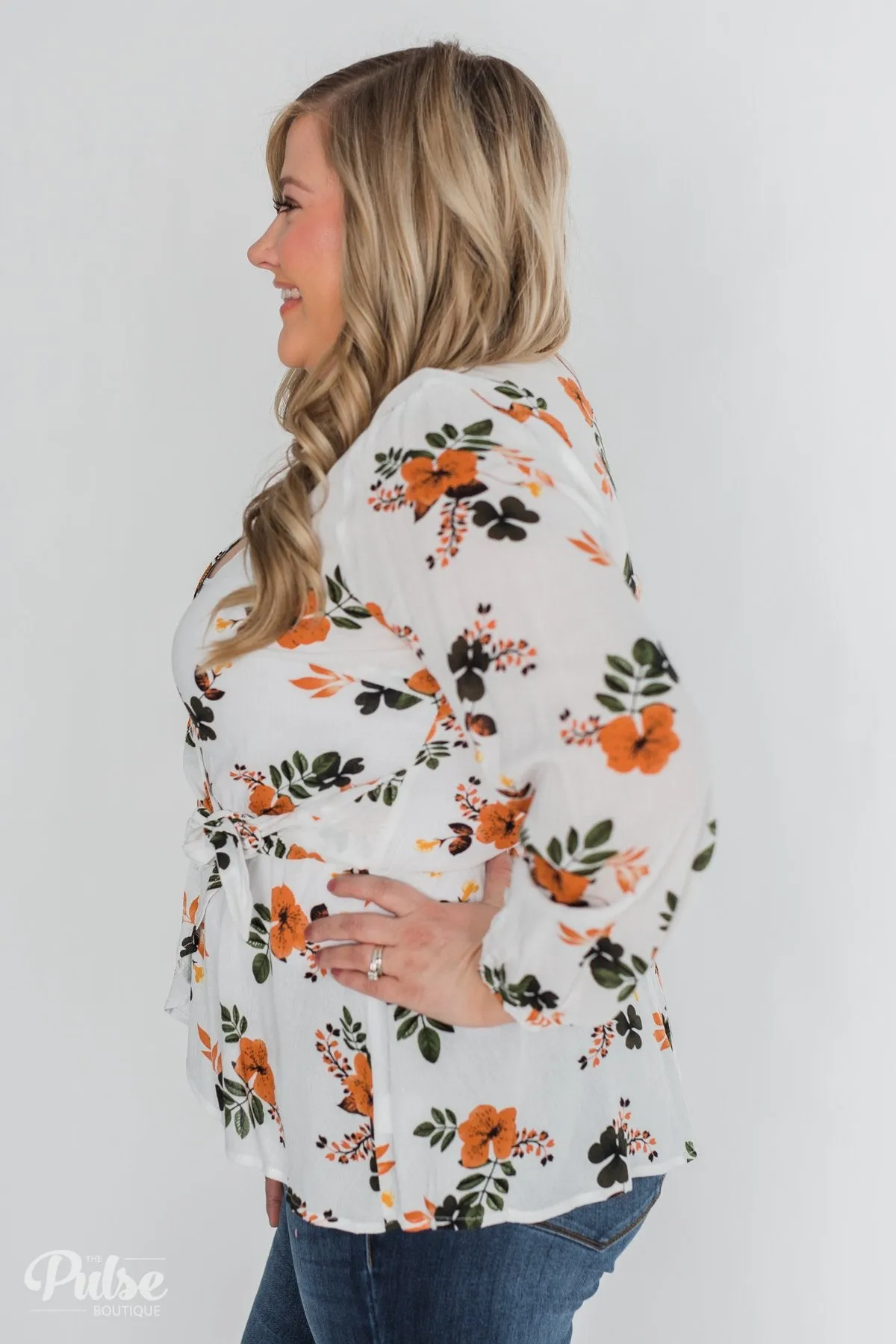 Through the Fields Long Sleeve Blouse - Ivory