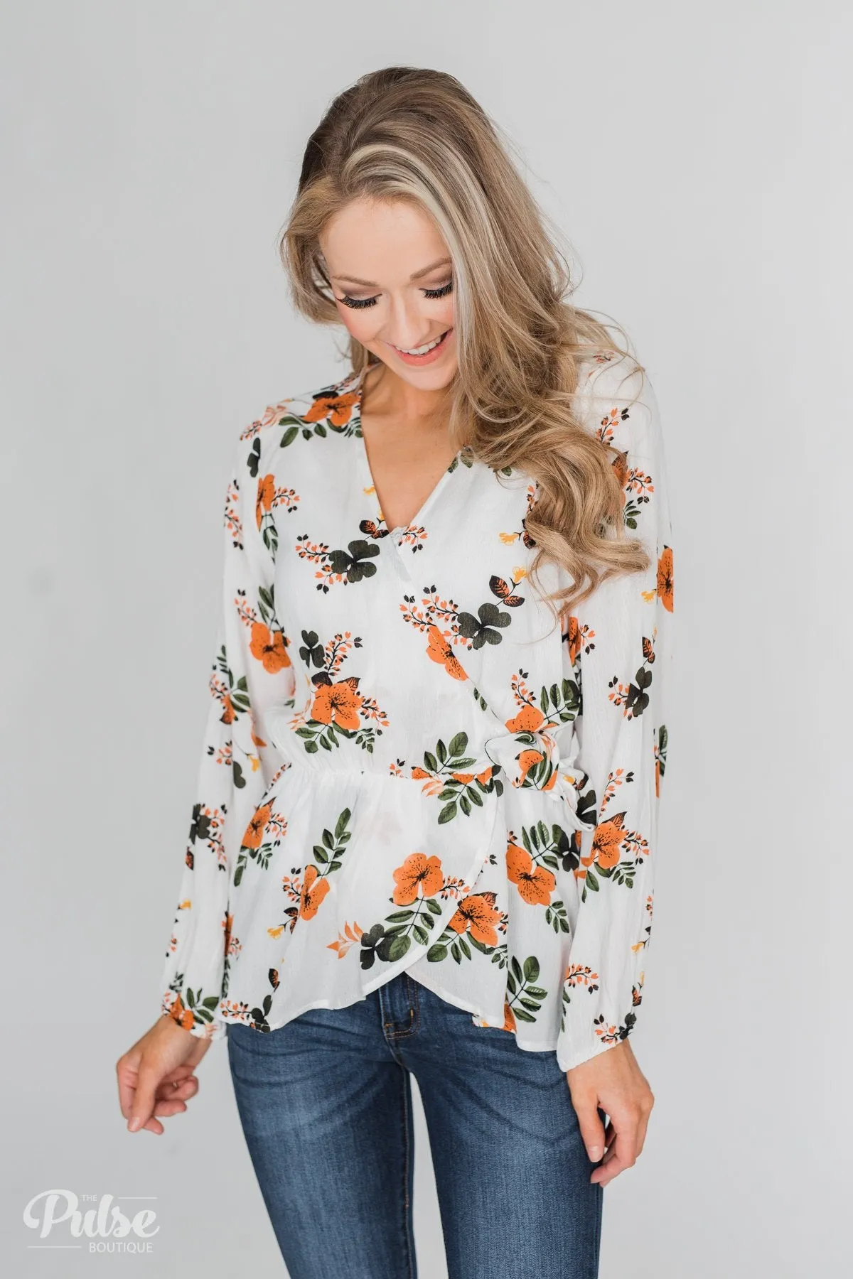 Through the Fields Long Sleeve Blouse - Ivory