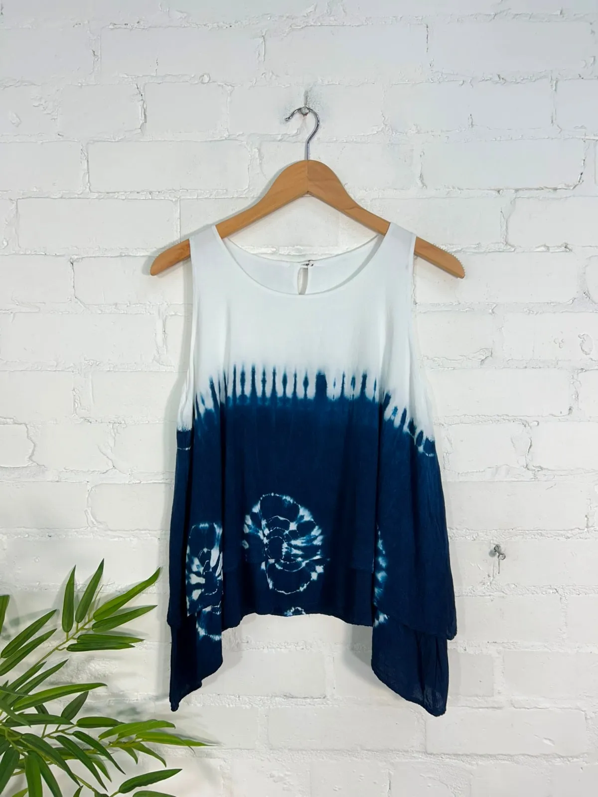 Tie Dye Sleeveless Double Layer Vest