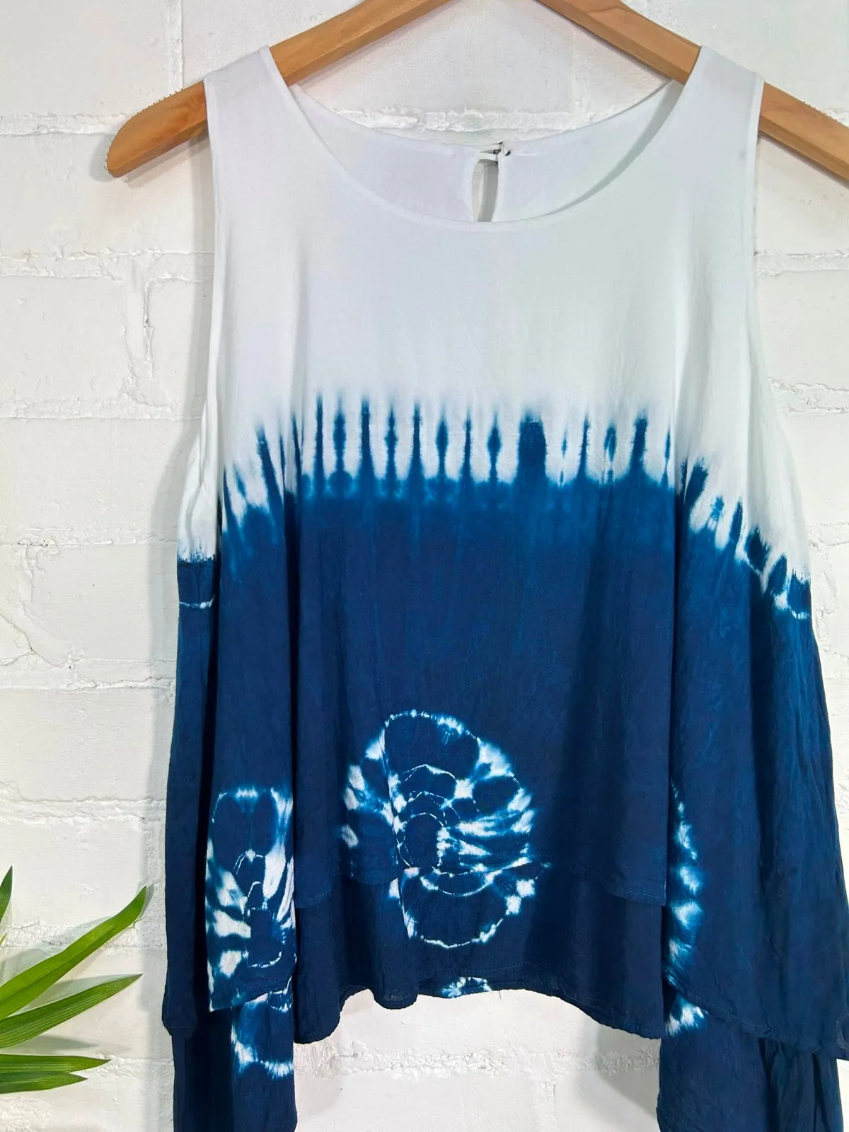 Tie Dye Sleeveless Double Layer Vest