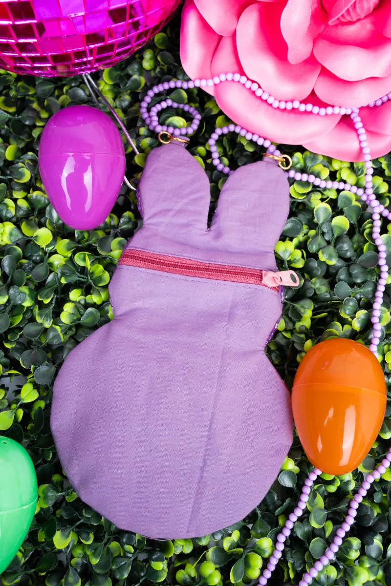 Time To Bounce Lavender Petite Seed Bead Purse