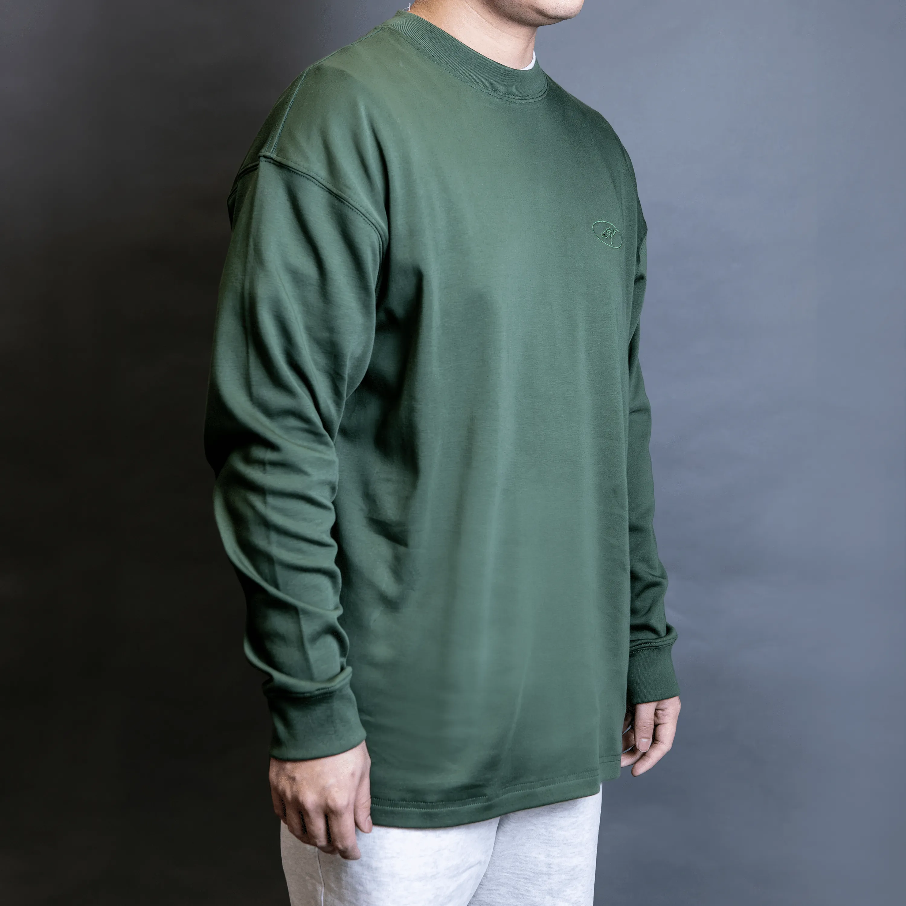 Titan Essentials Orbit Embroidered Long-Sleeve Tee - Green