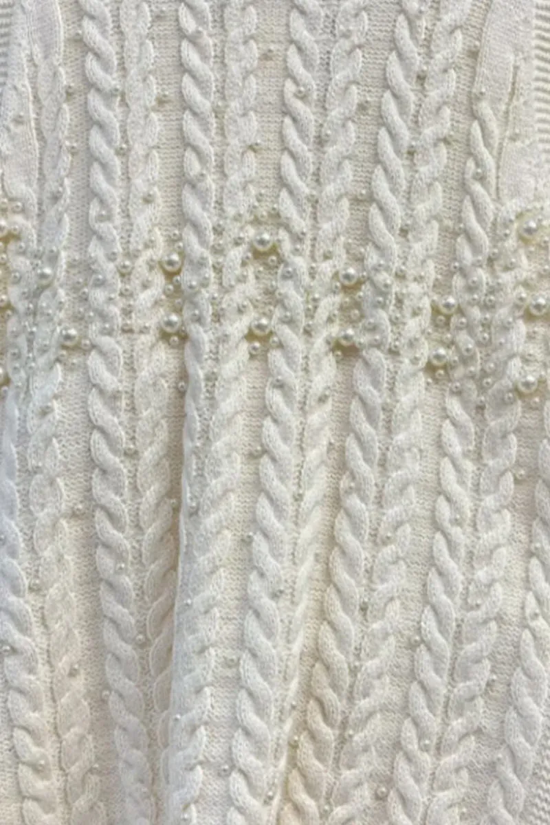 TN0118 Pearls Sleeveless Knit Top