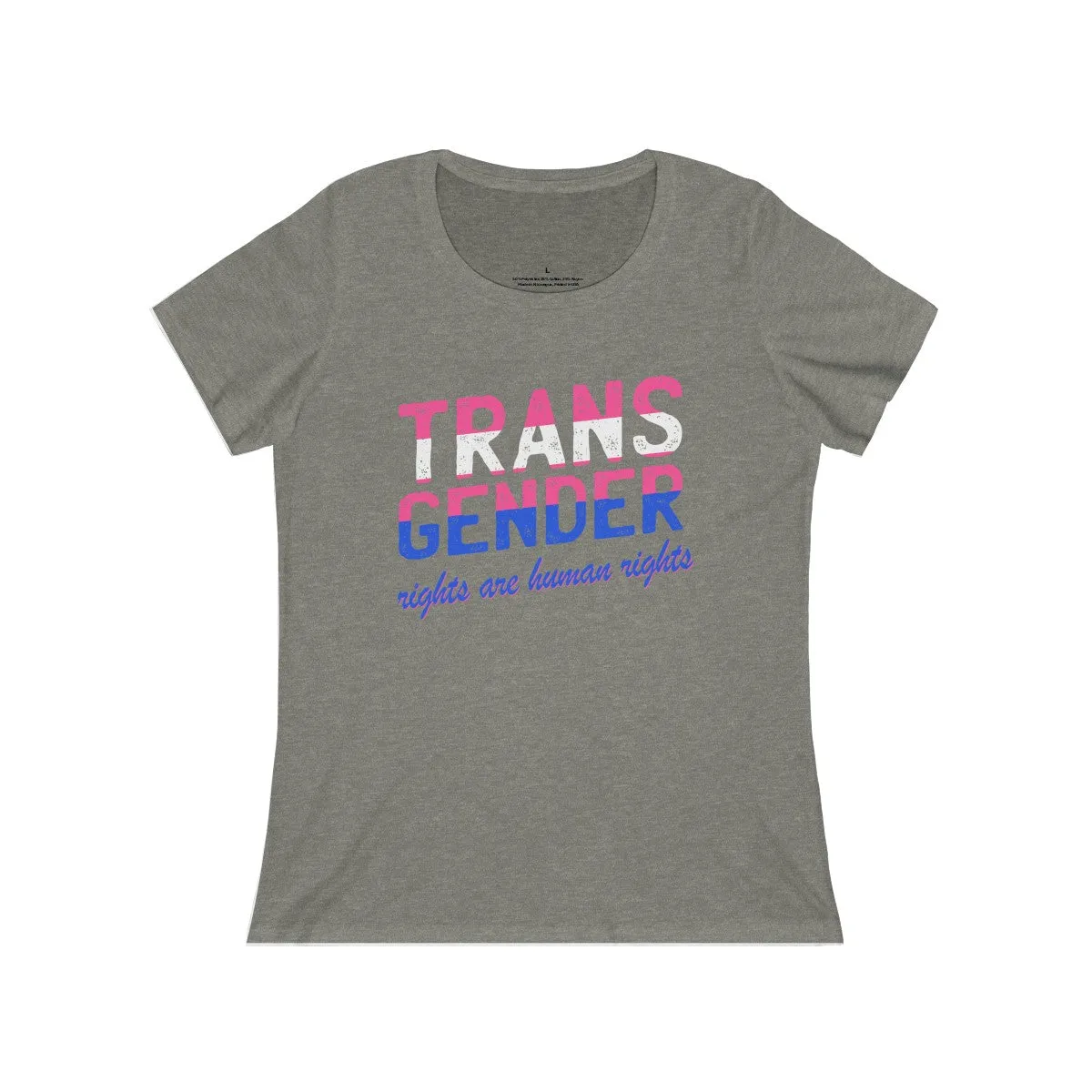 TRANS RIGHTS <br>women's relaxed jersey <br>short sleeve <br>scoop neck <br>tee
