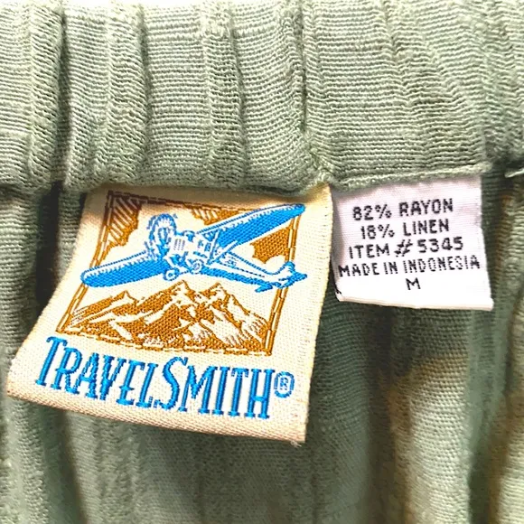TRAVELSMITH RAYON/LINEN GREEN SKIRT SET SZ M