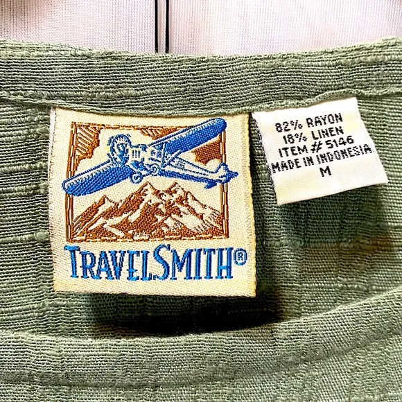 TRAVELSMITH RAYON/LINEN GREEN SKIRT SET SZ M