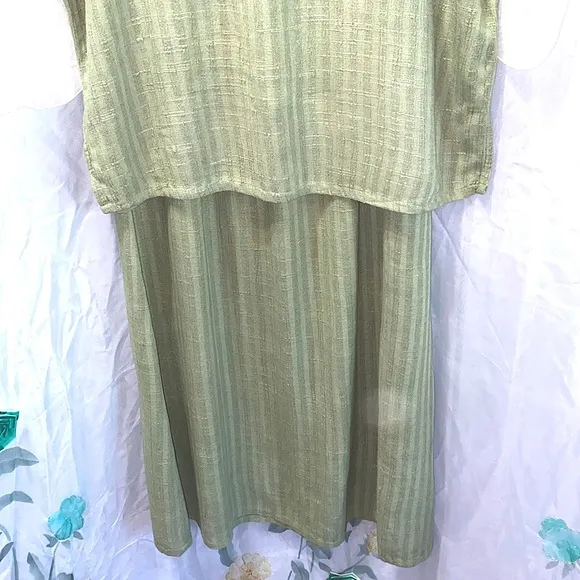 TRAVELSMITH RAYON/LINEN GREEN SKIRT SET SZ M