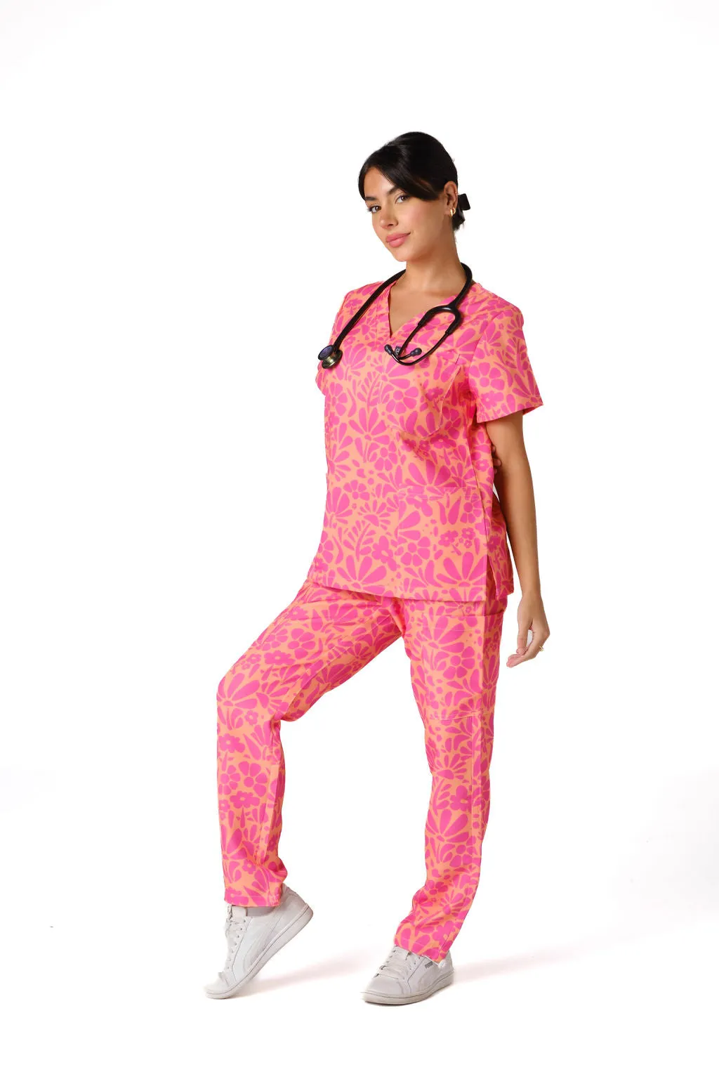 Tropical Blooms Scrub Set (Cotton)