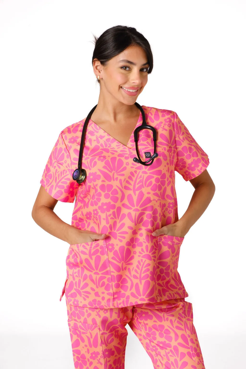 Tropical Blooms Scrub Set (Cotton)