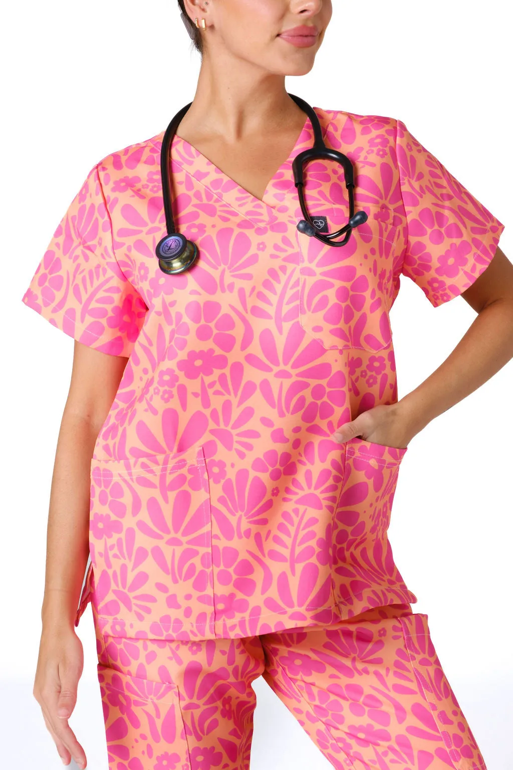 Tropical Blooms Scrub Set (Cotton)