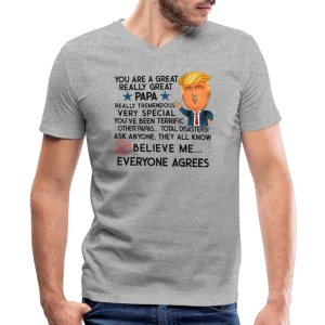 Trump Papa Men's V-Neck T-Shirt by Canvas