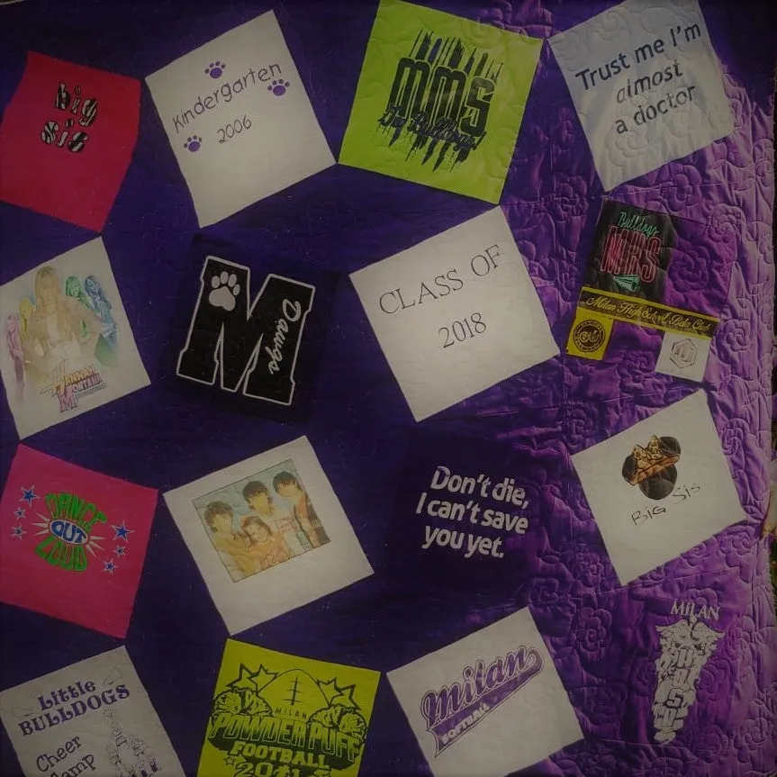 Tshirt Quilt with Sashing