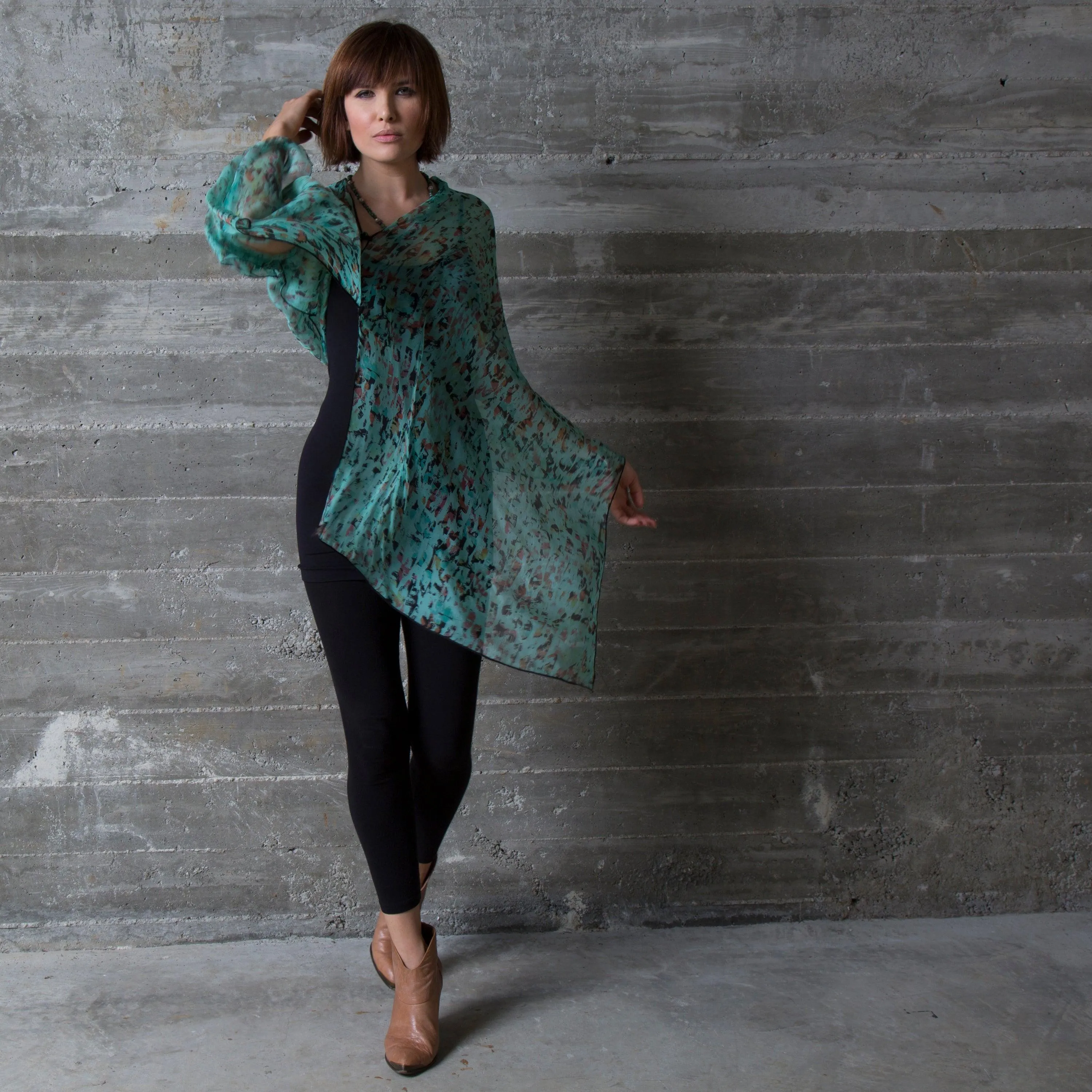 Tucson Silk Chiffon Scarf Wrap