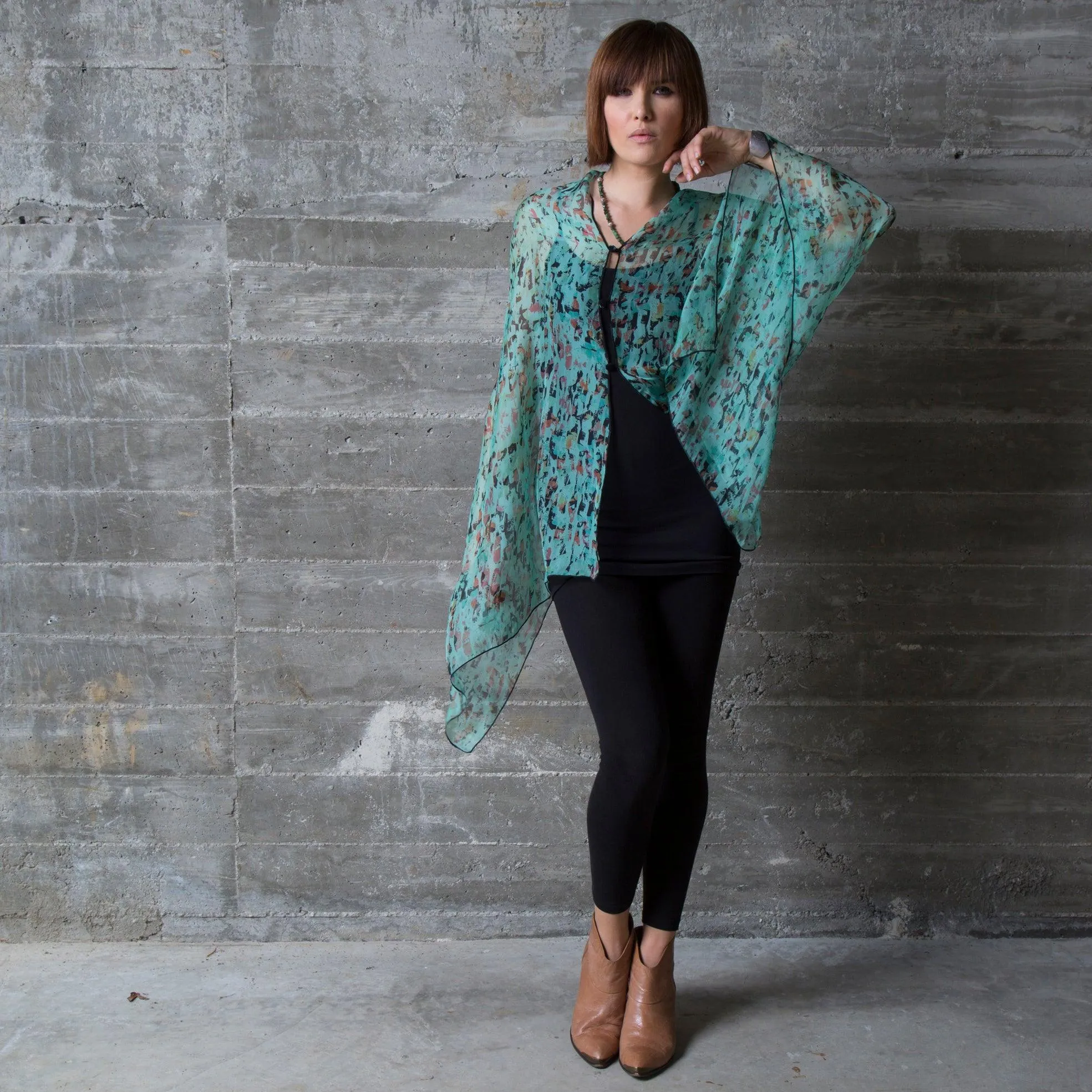 Tucson Silk Chiffon Scarf Wrap
