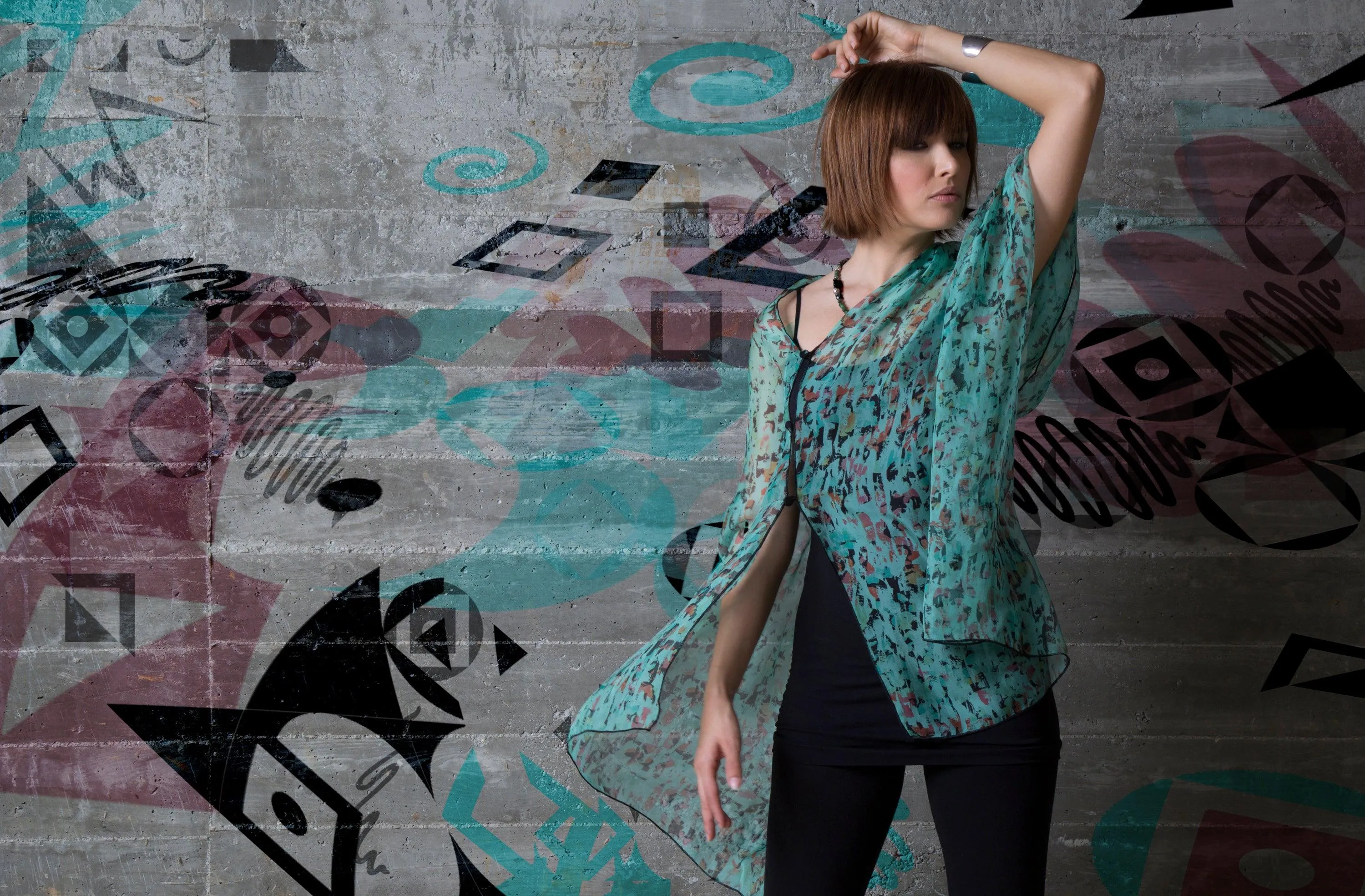 Tucson Silk Chiffon Scarf Wrap
