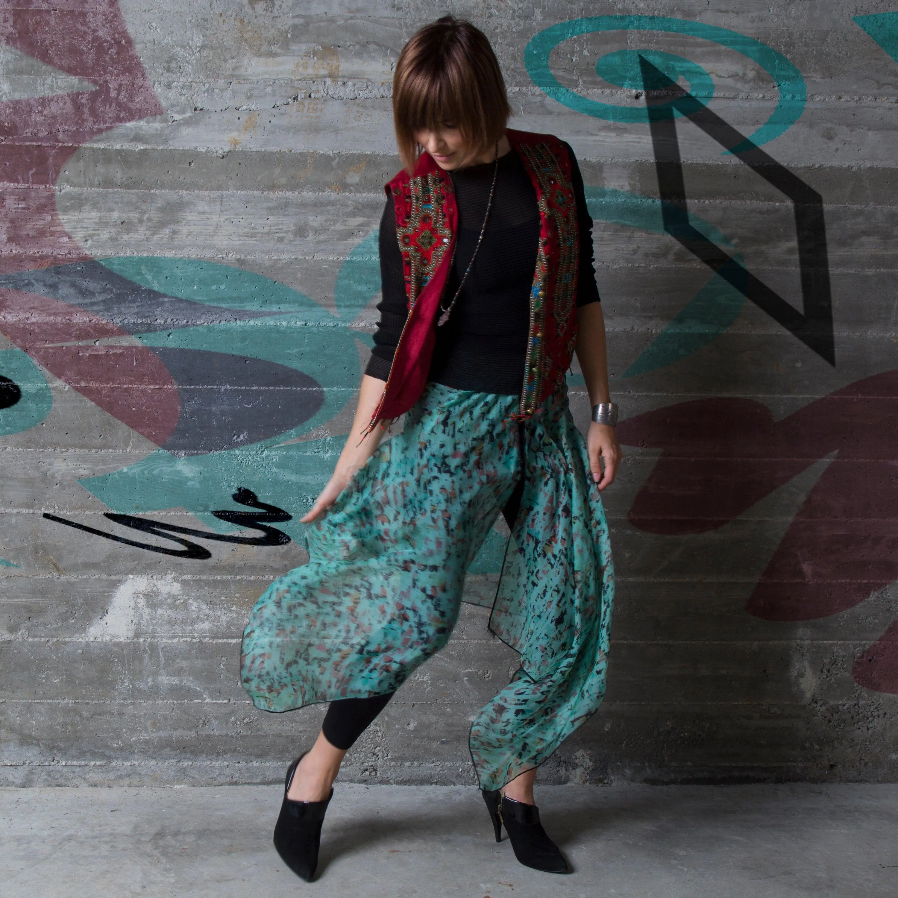 Tucson Silk Chiffon Scarf Wrap