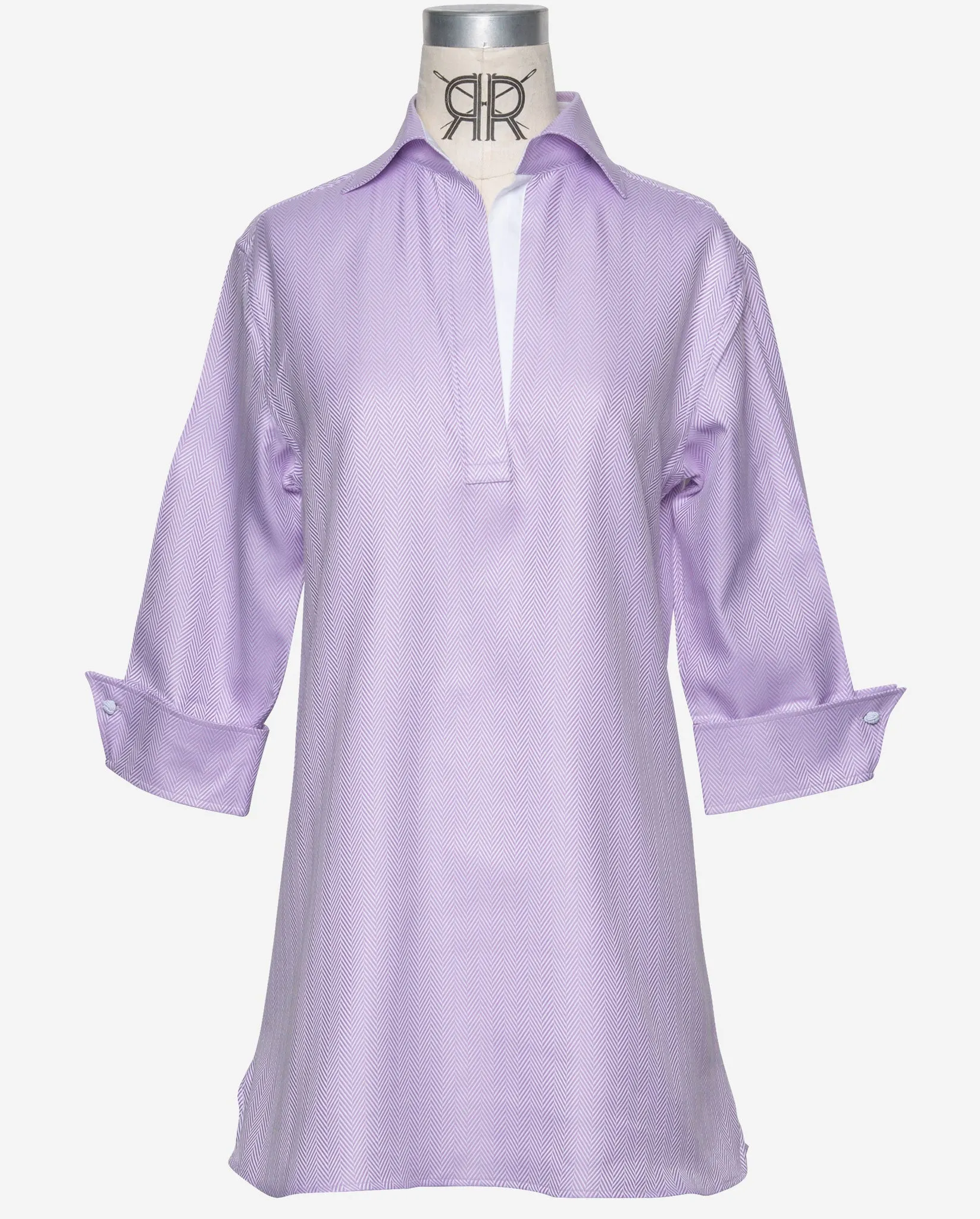 Tunic - Lavender Herringbone