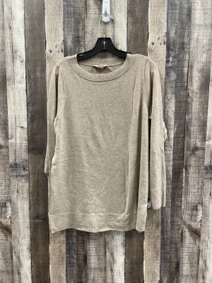 Tunic Long Sleeve By Loft In Tan, Size: L