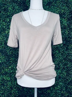 TUNIC RAYON SHORT SLEEVE V NECK BASIC