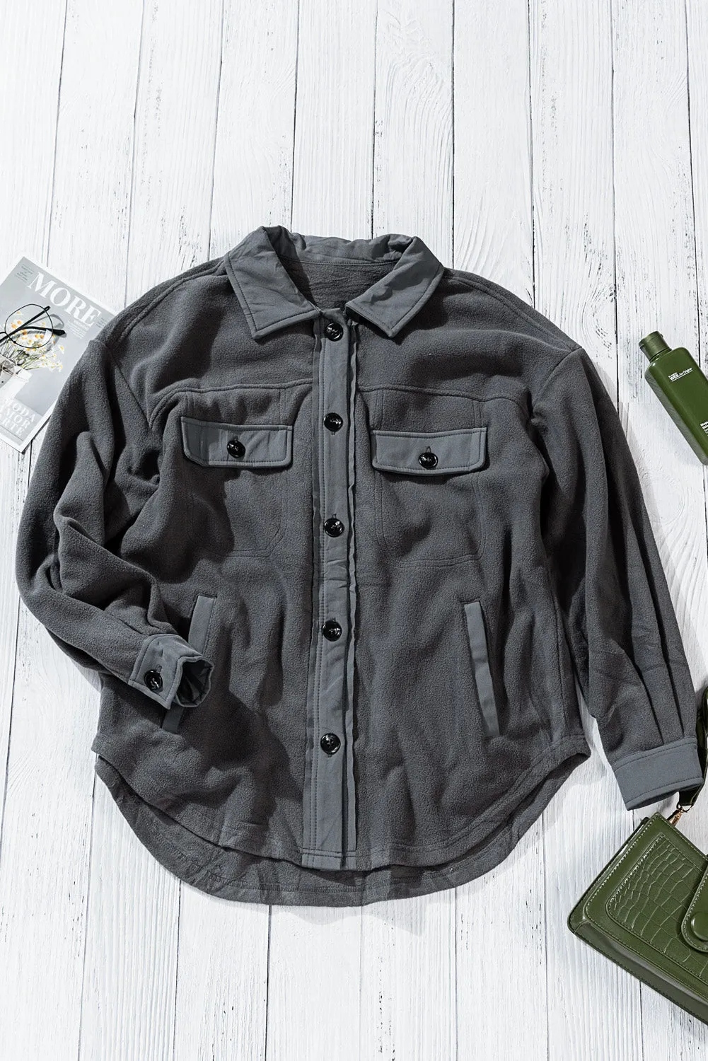Turn Down Collar Shirt Jacket