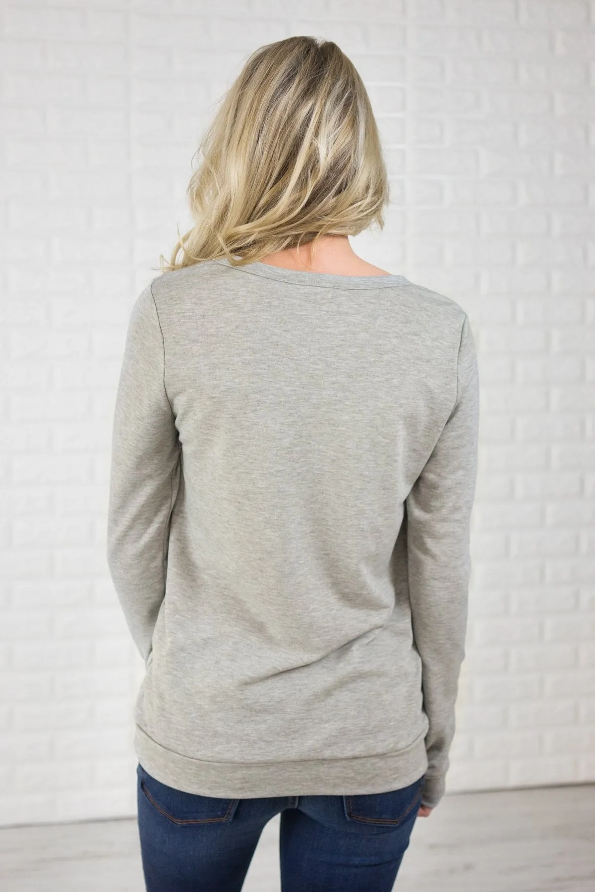 Twinkle All the Way Top ~ Grey