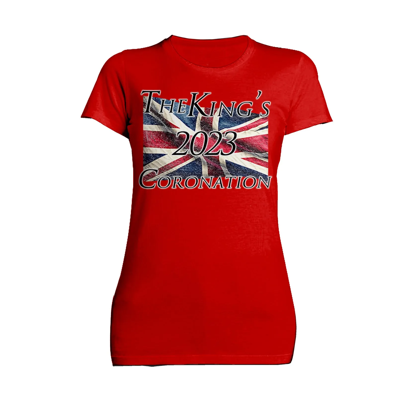 Urban Attitude Kings Coronation 2023 Union Jack Flag Flying Women's T-shirt