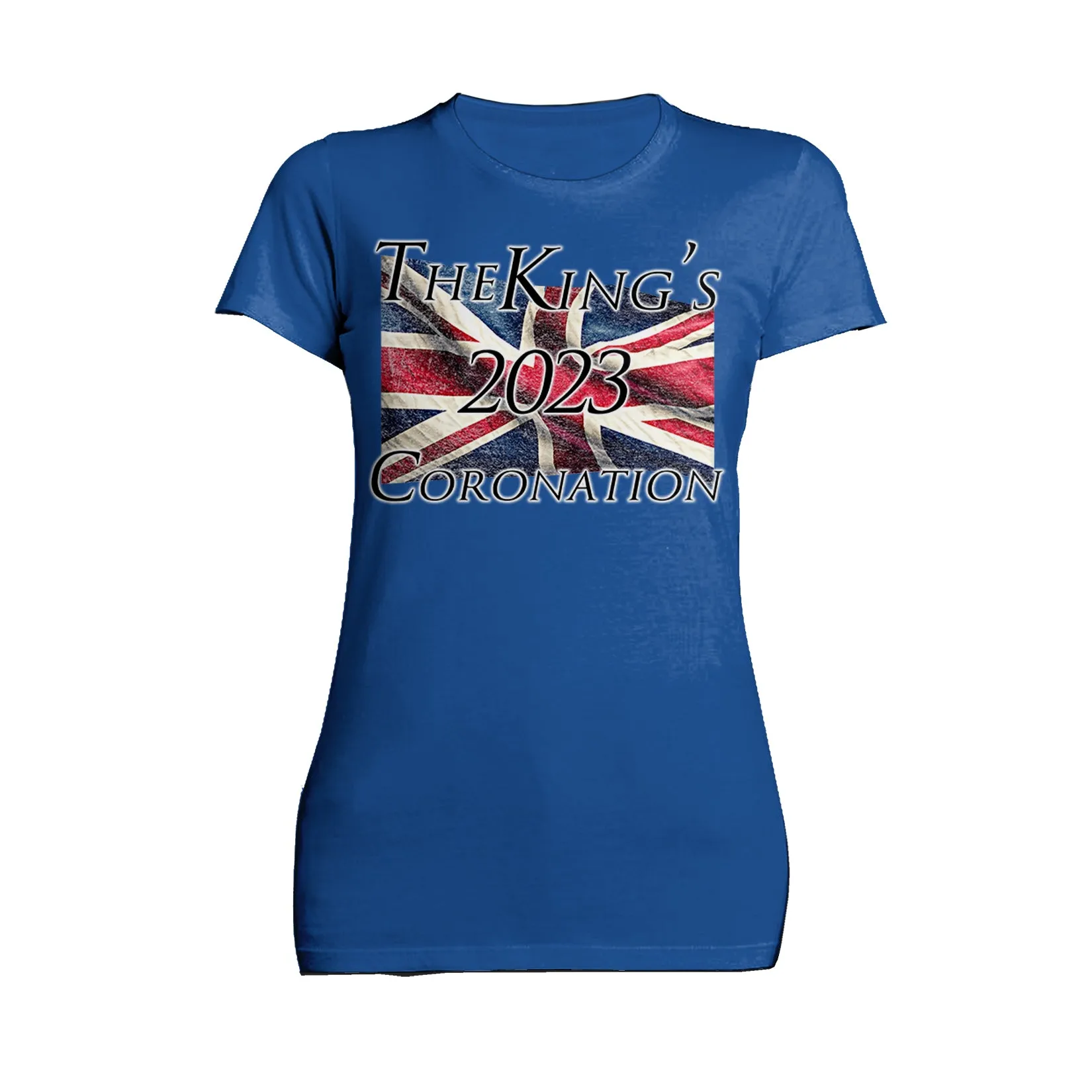 Urban Attitude Kings Coronation 2023 Union Jack Flag Flying Women's T-shirt