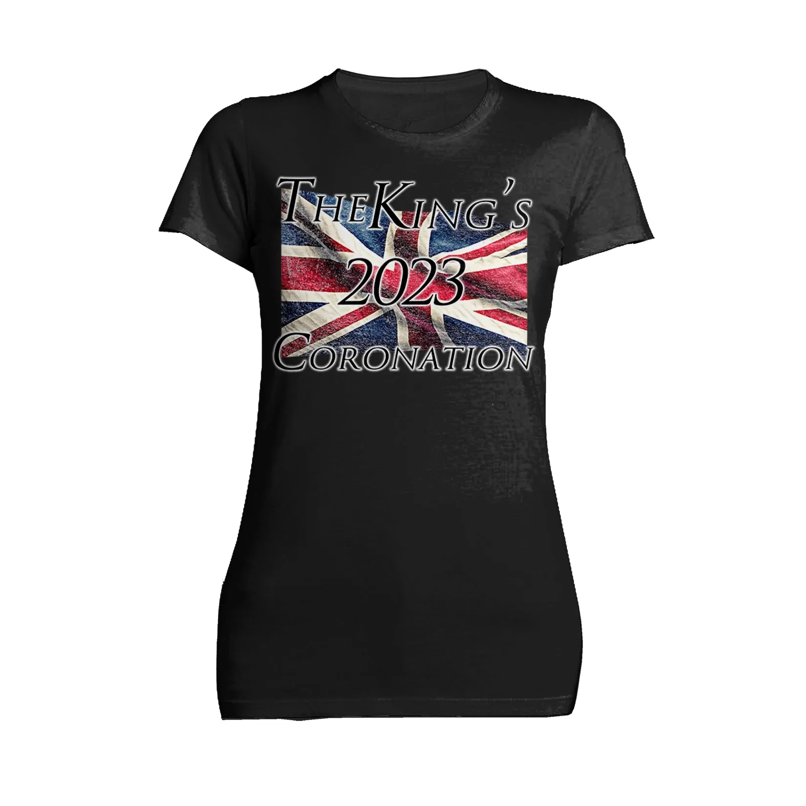 Urban Attitude Kings Coronation 2023 Union Jack Flag Flying Women's T-shirt