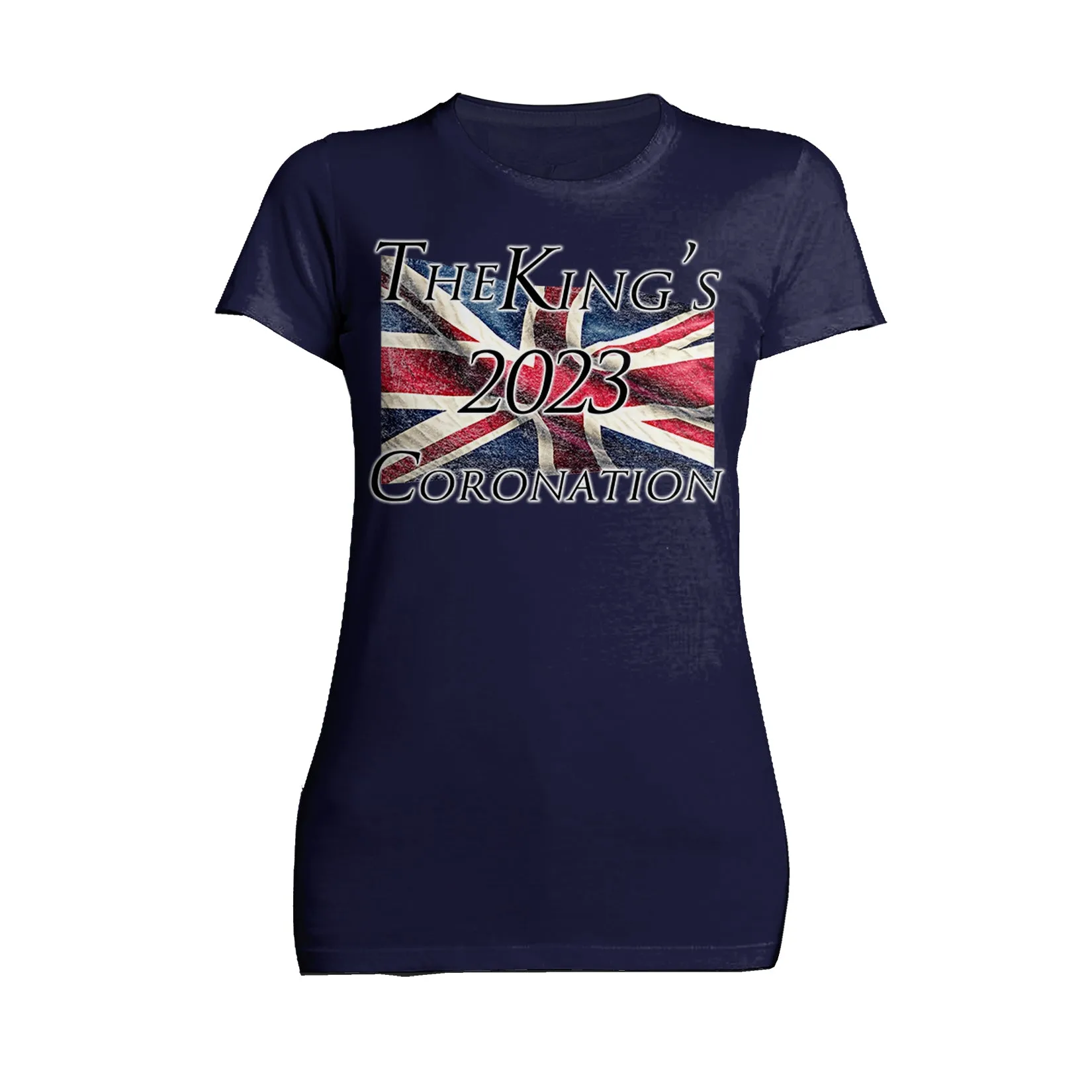 Urban Attitude Kings Coronation 2023 Union Jack Flag Flying Women's T-shirt