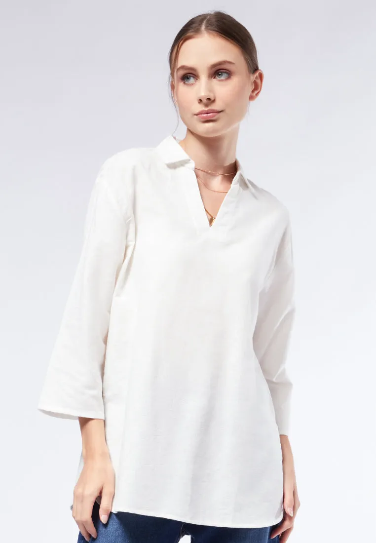 V-Neck Long Sleeve Tunic