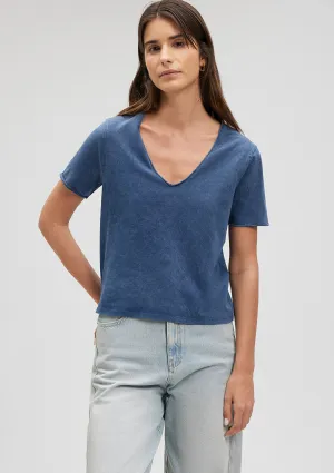 V Neck Navy T-Shirt