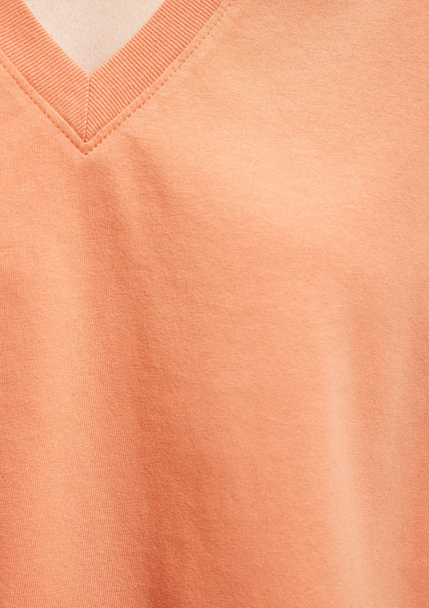 V Neck Orange Blouse