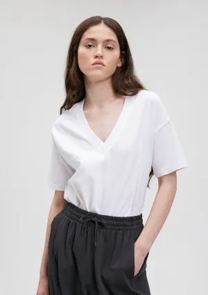 V Neck White T-Shirt